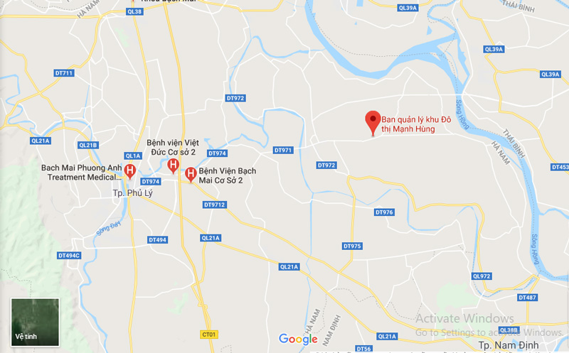 Bản đồ Hà Nam – KĐT Mạnh Hùng