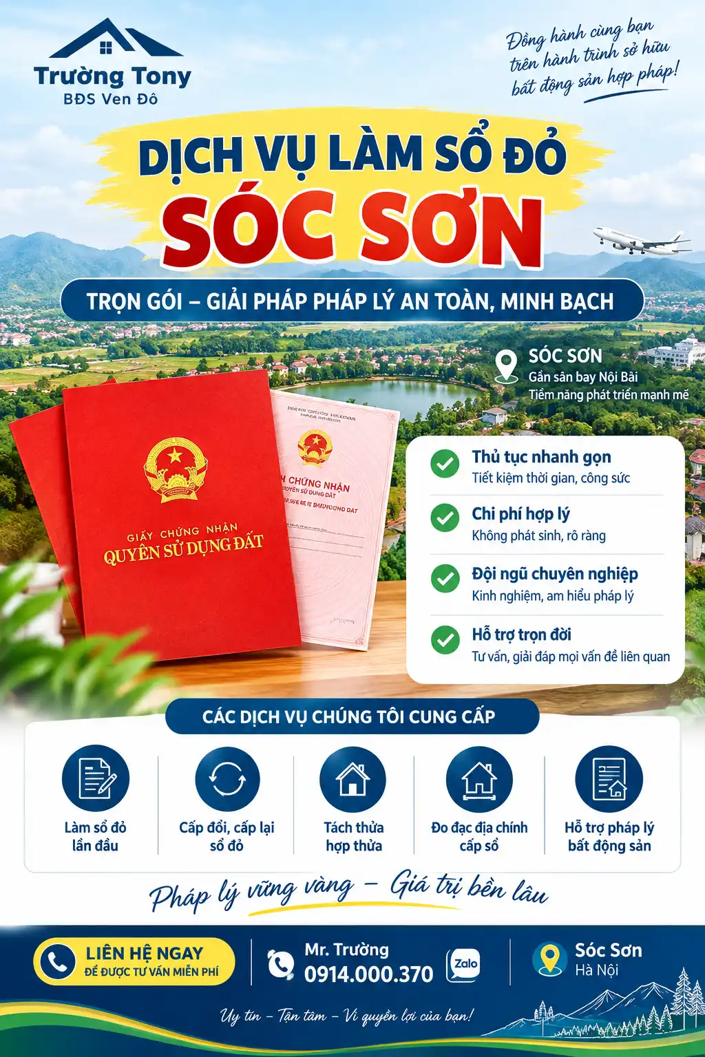 DỊch vụ làm sổ đỏ Sóc Sơn
